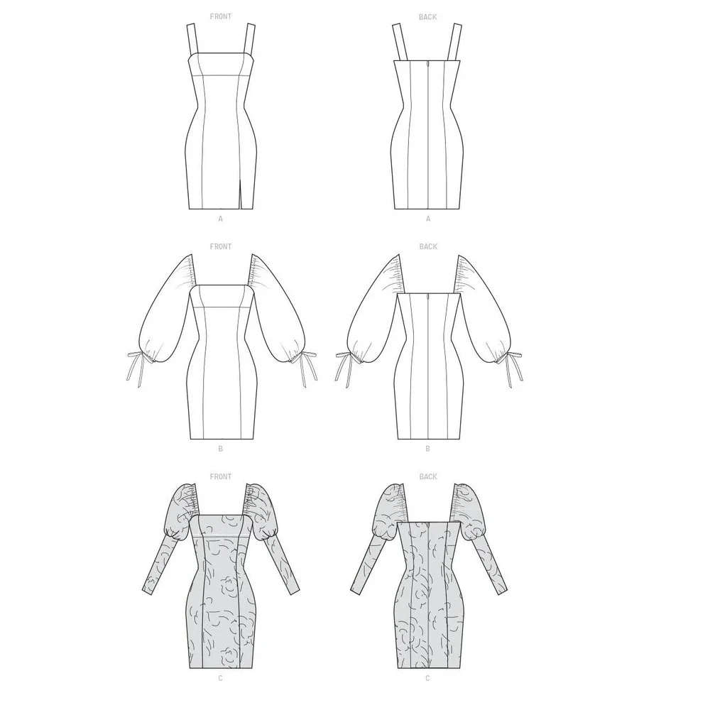 Misses Petite Fitted Dresses Sewing Pattern McCalls M8034 Size 6-14